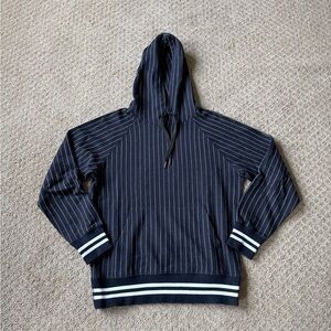 Todd Snyder Navy W/ Pinstripe Tweed Hoodie Size Small Like New Condition